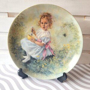 Vintage Decorative Plate, Plate Little Miss Muffet